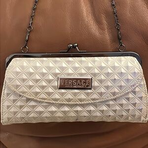 Vintage VERSACE Rockstud in Pearl/Silver Multifunction Crossbody